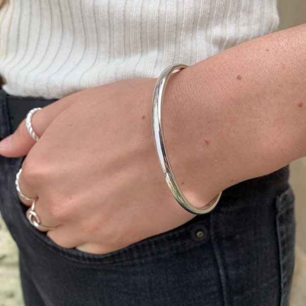 Classic Silver Bangle - Image 2