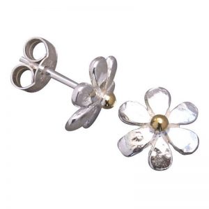 Silver Daisy Earrings