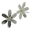 Large Silver Daisy Earrings Studs