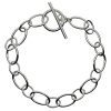 Oval linked T-Bar Bracelet-0
