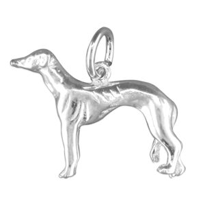 Sterling Silver Whippet charm greyhound charm