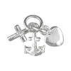 Sterling Silver Faith Hope and charity charm for charm bracelets or pendant