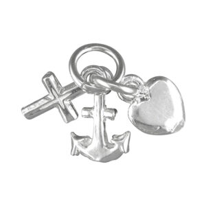 Sterling Silver Faith Hope and charity charm for charm bracelets or pendant