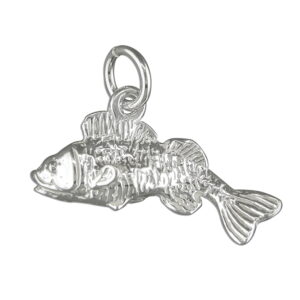 Sterling Silver fish charm for charm bracelet or pendant
