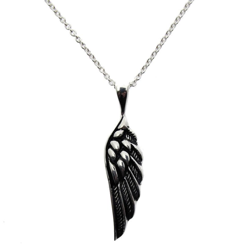 Oxidised Angel Wing Necklace The Silver Of Bath - Angel Wing Pendant
