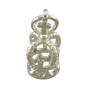 sterling silver crown charm for a charm bracelet or as a pendant