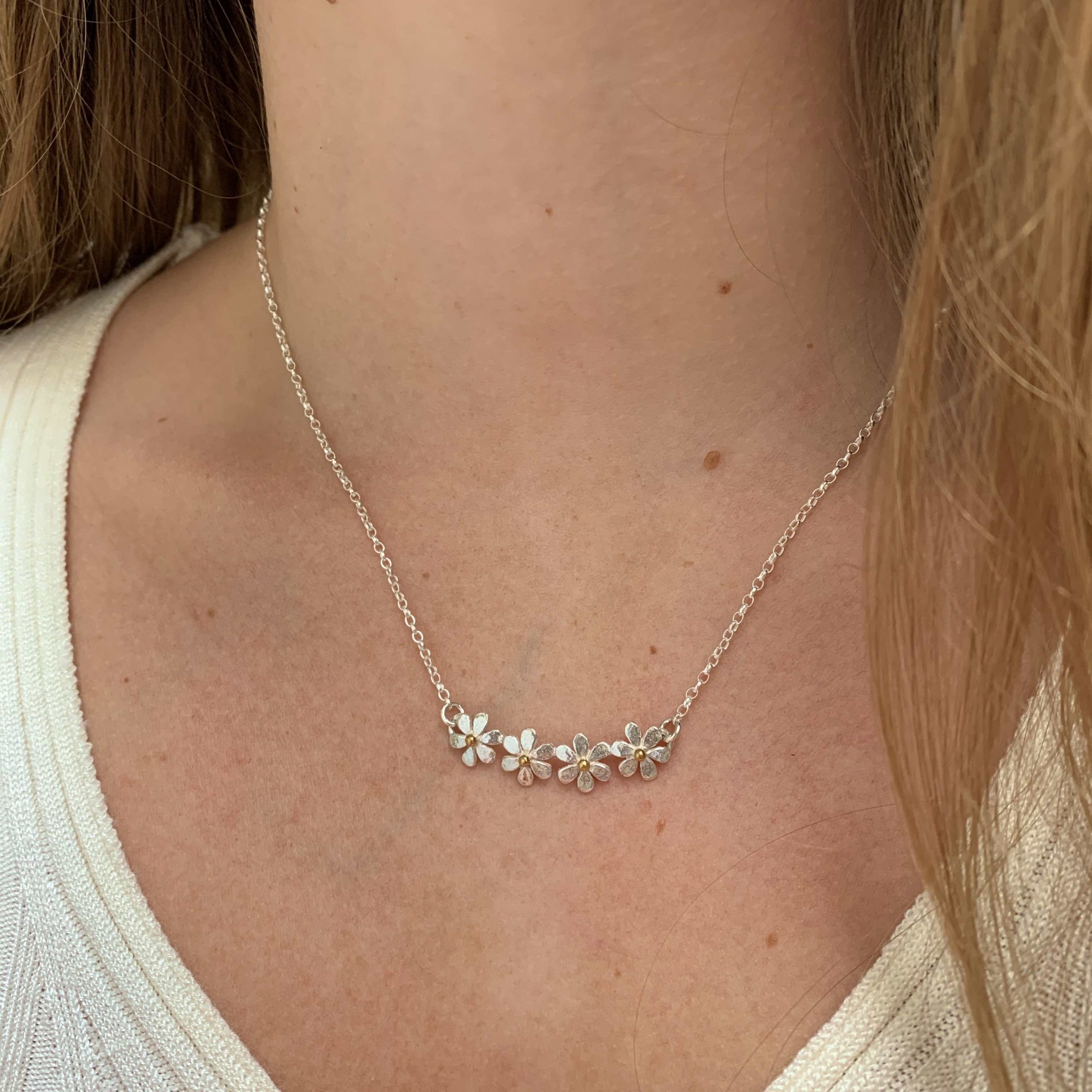 Daisy Diamond 925 Sterling Silver Necklace — Kirijewels.com