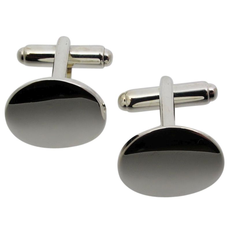 Silver Round Cufflinks