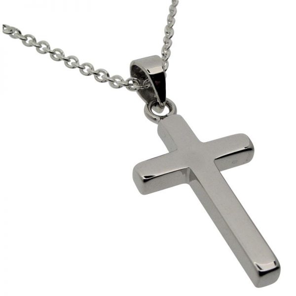 Silver Cross and Chain-377
