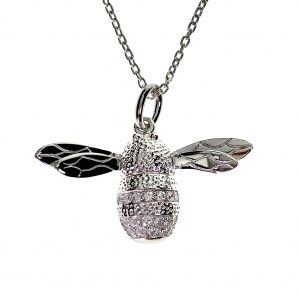 Silver Bumble Bee Necklace