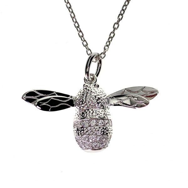 Silver Bumble Bee Necklace
