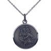 Oxidised Silver St Christopher-0