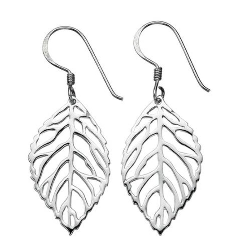 Leaf cheap silver earrings