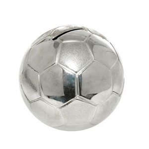 Silver Plated Football Money Box-0