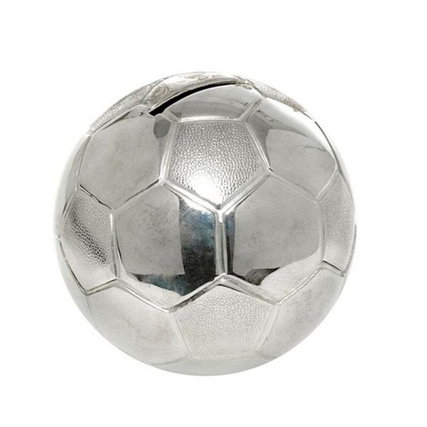 Silver Plated Football Money Box-0