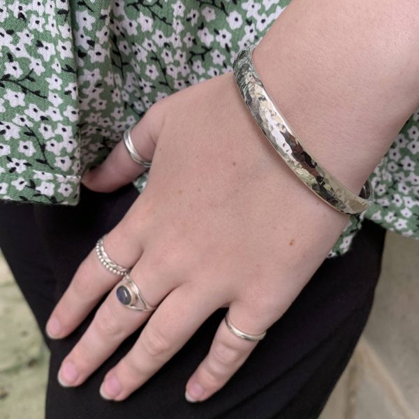 Heavy Hammered Bangle - Image 2