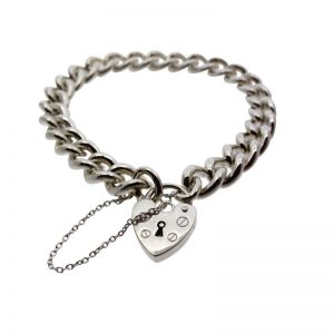 Heavy Silver Charm Bracelet