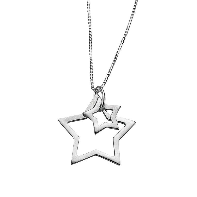 Double Star Necklace - The Silver Shop of Bath