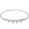 Silver Heart Bangle