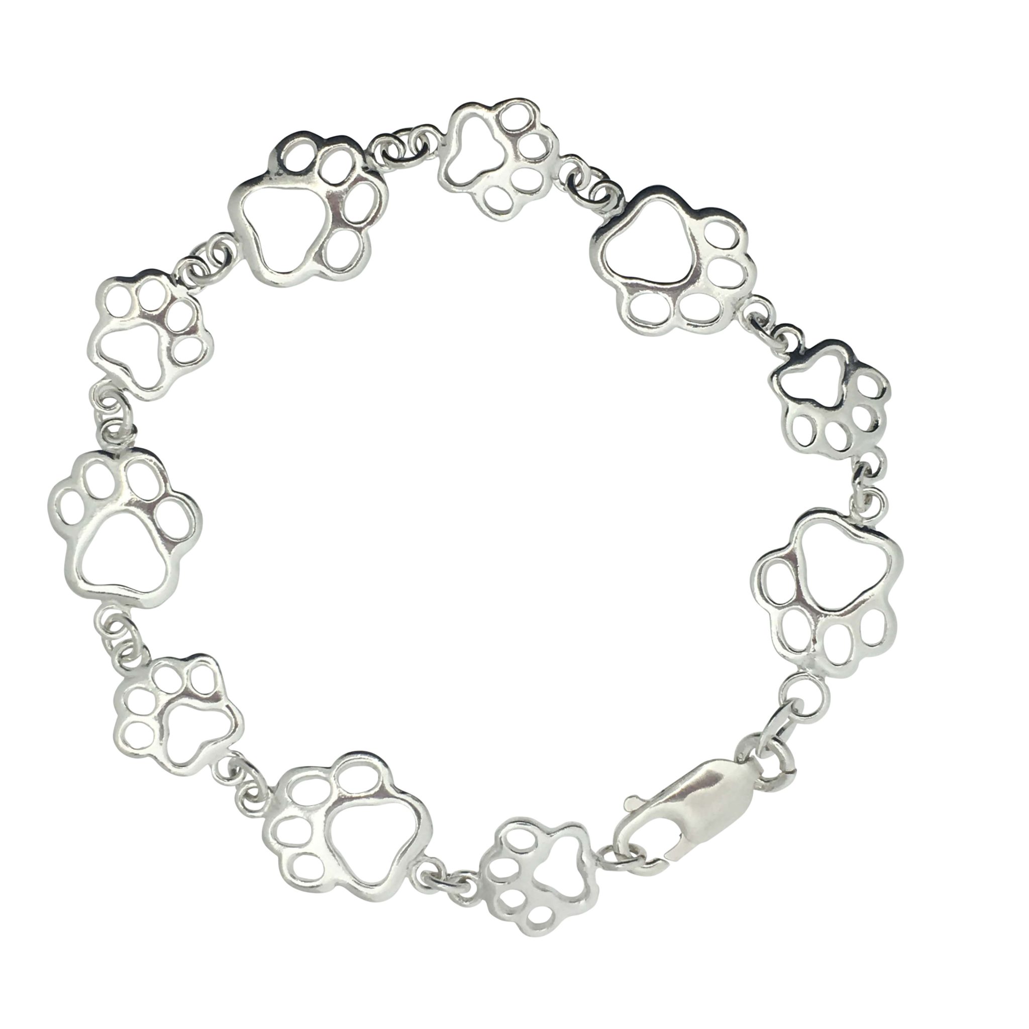 Paw Print Bracelet - The Silver Shop of Bath