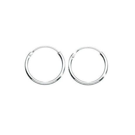 Plain silver huggie shop earrings
