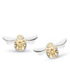 Silver bee earrings