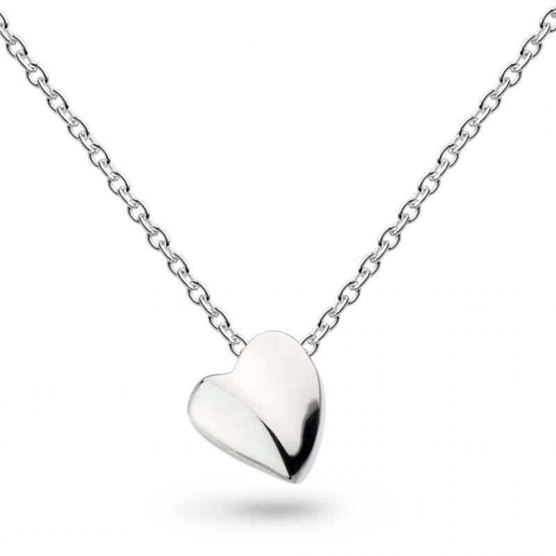 Mini Heart Chain Necklace - Silver