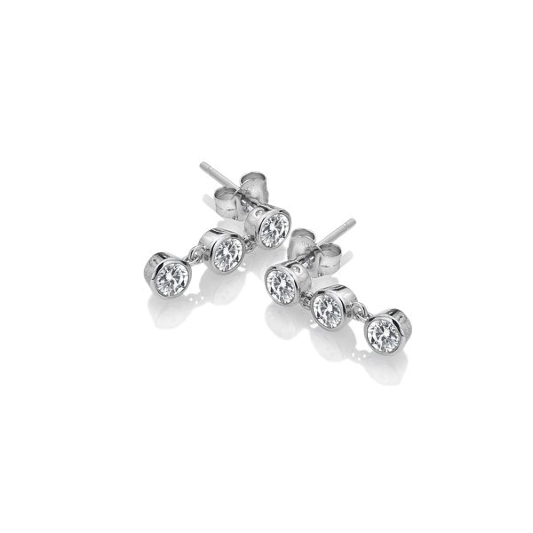 White Topaz and Diamond Stud Drops - Image 3