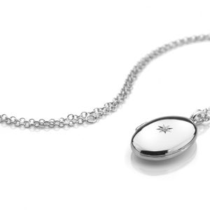 Silver Diamond Locket