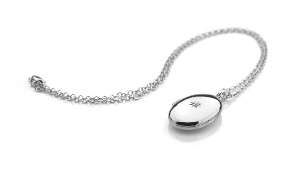 Silver Diamond Locket