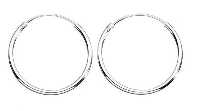 3mm x 18mm Click Hoop Earrings main image 1
