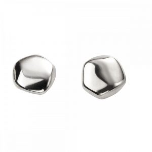 Silver Nugget Stud Earrings