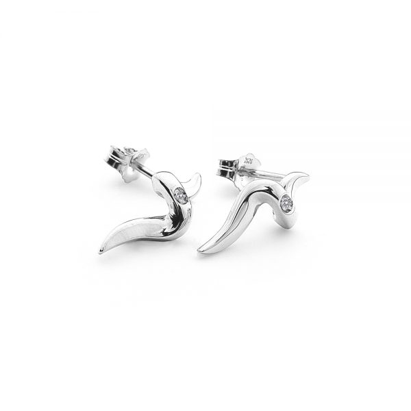Twist Diamond Stud Earrings - Image 3