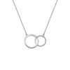 Double Circle Diamond Necklace