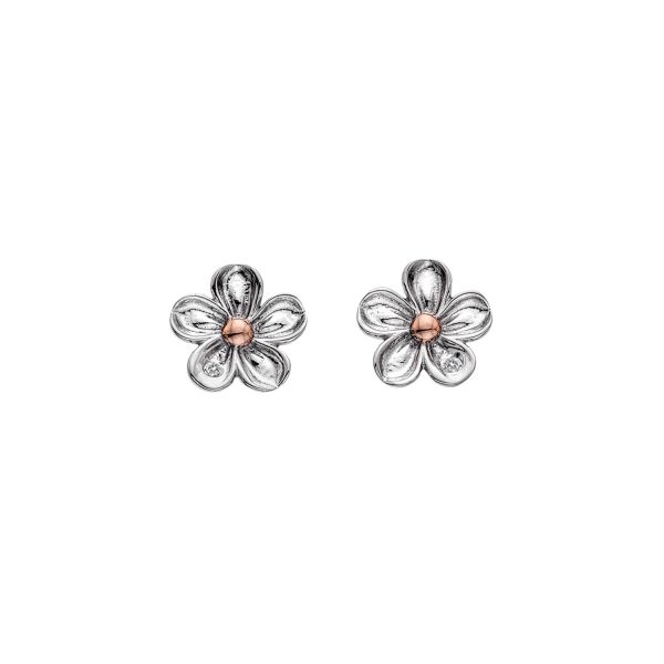 Diamond Forget-Me-Not Earrings - Image 3