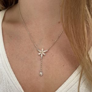 Silver Daisy Necklace