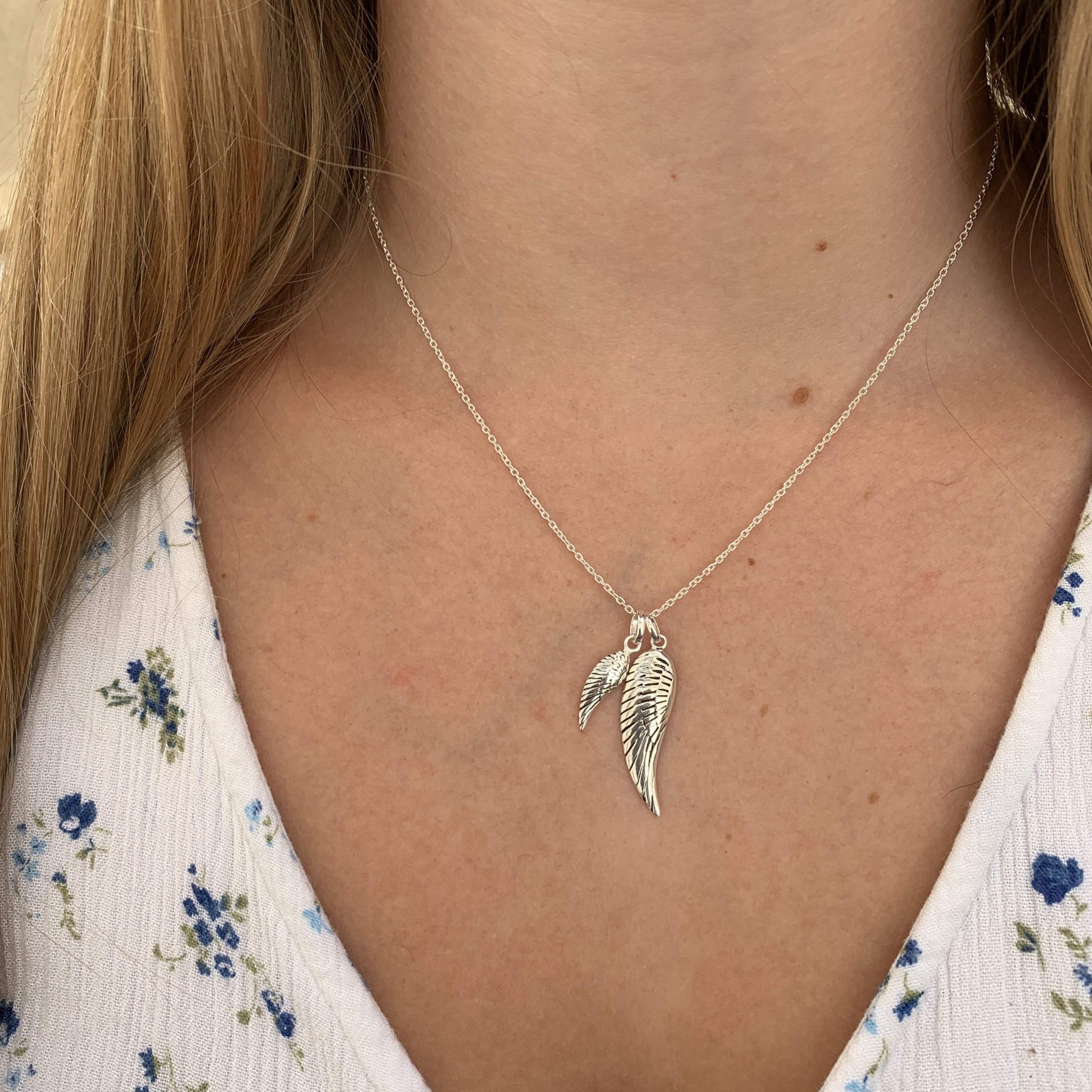 Silver Cubic Zirconia Angel Wing Pendant | 0124214 | Beaverbrooks the  Jewellers