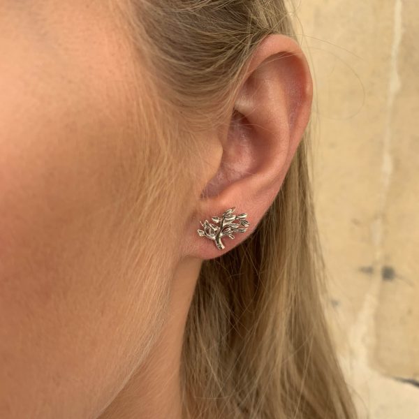 Tree of life Diamond Stud Earrings - Image 2