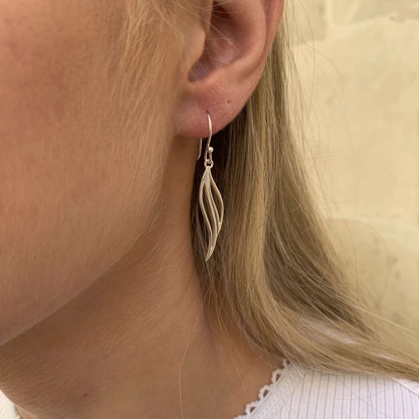 Open Leaf Earrings - Image 2