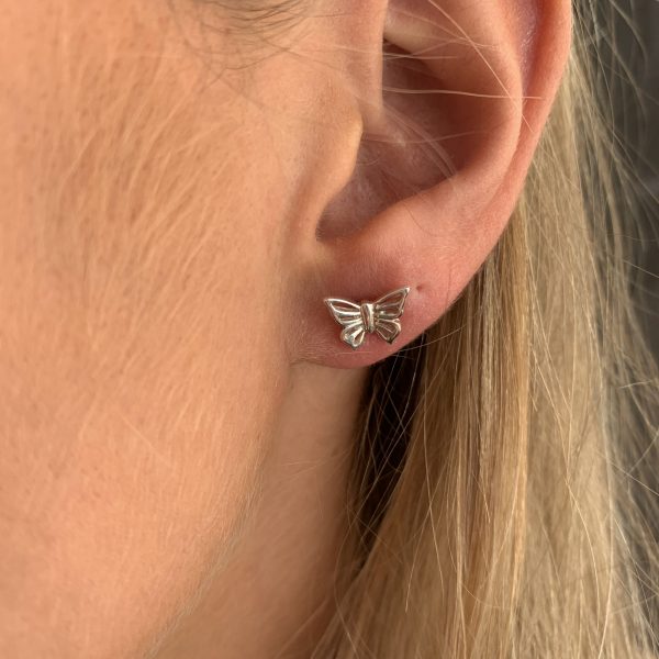 Butterfly Stud Earrings - Image 2