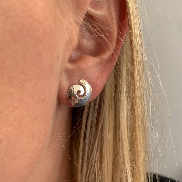 Spiral Stud Earrings - Image 2
