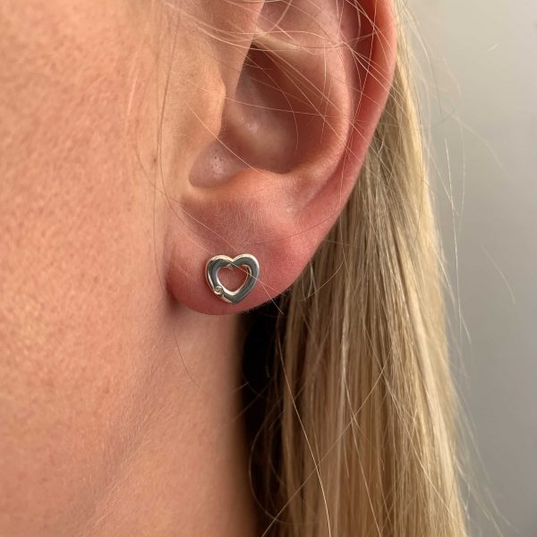 Diamond Heart Earrings - Image 5