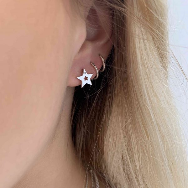 Diamond Star Earrings - Image 2