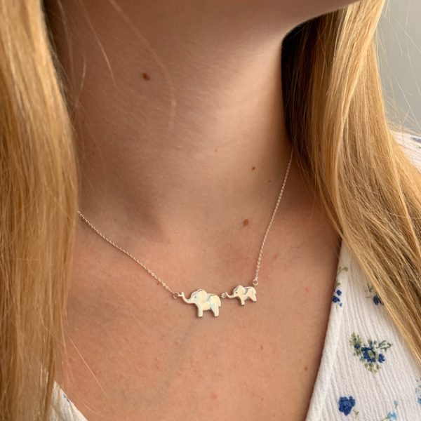 Mother and Baby Elephant Necklace - Image 2