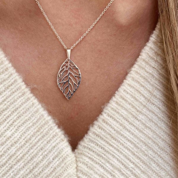 Leaf Silhouette Necklace - Image 3