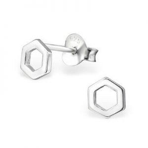 Hexagonal Stud Earrings