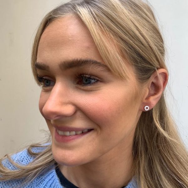Circle Stud Earrings - Image 2