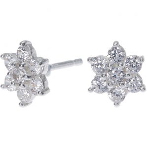 Sparkling Flower stud earrings