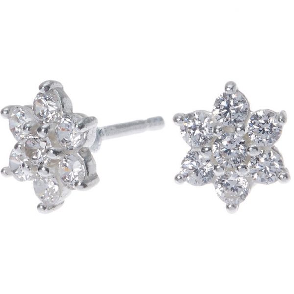 Sparkling Flower stud earrings