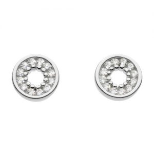 Sparkling Circle Stud Earrings